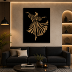 Beautiful Metal Face Line Art Wall Decor
