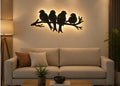 Birds on Branch Metal Wall Art
