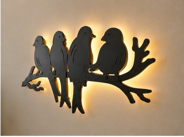 Birds on Branch Metal Wall Art