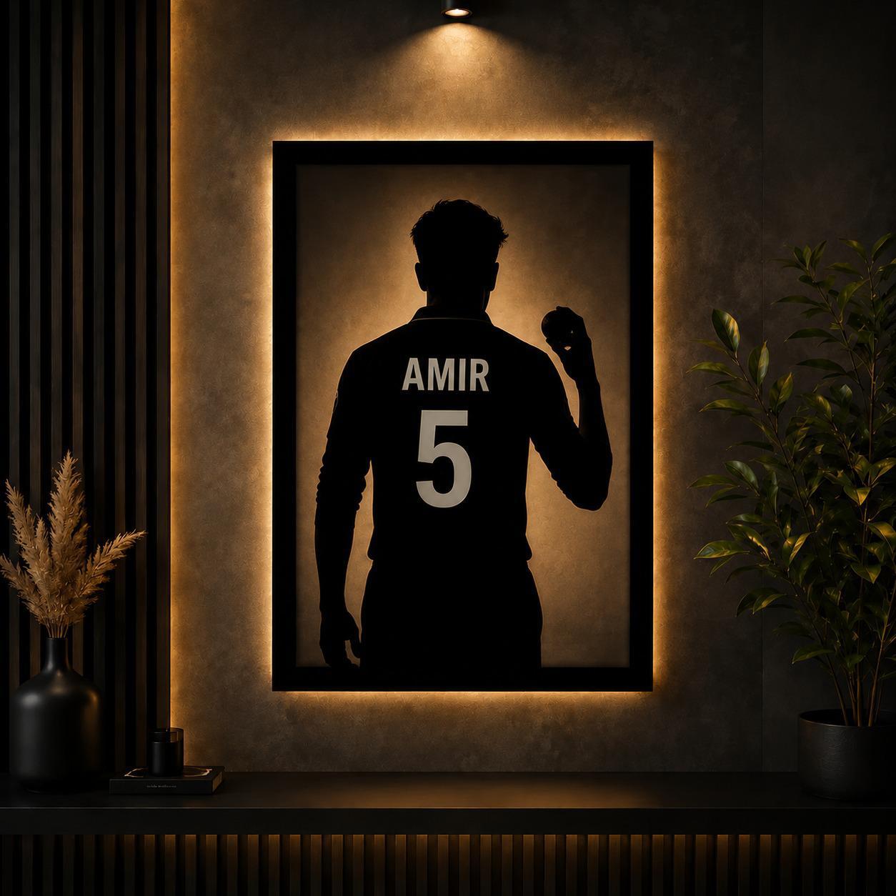 Amir "5" LED Metal Wall Art