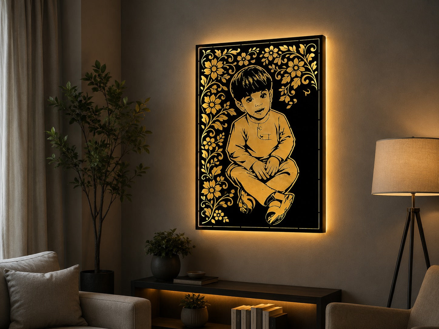 Custom 3D LED Metal Wall Art