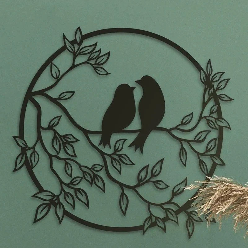 Love Birds Metal Wall Art